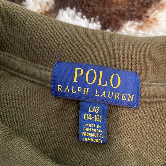 Ralph Lauren Polo shirts lot of 3 olive green, gray, and navy size L (14… - Picture 4 of 7